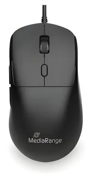 MediaRange myš pro praváky černá / Myš / drátová / optická / USB-C / 800-2400 DPI / 6 tlačítek (MROS271)