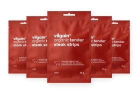 Vilgain Sušené steakové proužky BIO – 5× chilli 25 g