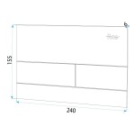 REA/S - Podomítkový WC systém K011A-Q + tlačítka T Black Glass KPL-E0051