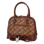 Stylová kufříková kabelka Saskie, světle hnědá