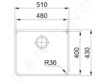 FRANKE - Aton Dřez ANX 110-48, 510x430 mm, nerez 122.0204.649