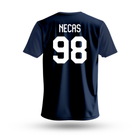 FansArena Dámské tričko Martin Nečas #98 Czech National Emblem 2025 Navy Velikost: L
