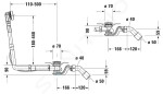 DURAVIT - Příslušenství Vanová odtoková a přepadová souprava, bovden, chrom 792202000001000