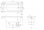 VILLEROY & BOCH - Architectura Vana Solo, 170x75 cm, bílá UBA170ARA2V-01