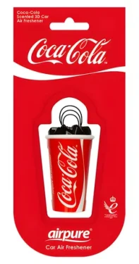 AIRPURE Vůně do auta 3D Coca-Cola / Závěsná / Design plechovka