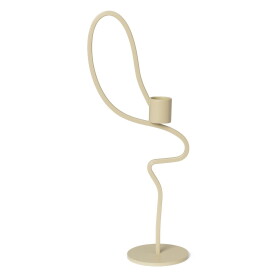 Ferm Living Kovový svícen Valse Cashmere, krémová barva, kov