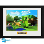 Minecraft Zarámovaný plakát - Ocelot Chase