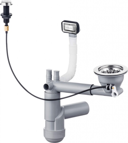 DEANTE - Sifon stainless nerez - Náhradní sifonová sada, 1 - bowl ZXY_9911