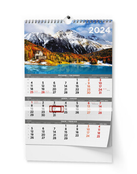 Nástěnný kalendář 2024 Baloušek - Tříměsíční - Obrázkový