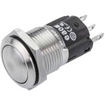 C & K Switches U811J85W3GE223 tlačítko 120 V, 28 V/DC 1 A 1x zap/(zap) červená (š x v) 15.24 mm x 12.70 mm 1 ks Bulk