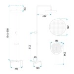 REA - Sprchový set Vision Chrome REA-P6738