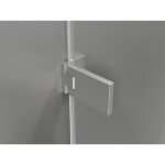 MEXEN/S - Lunar-F skládací sprchové dveře levé 75 cm, transparent, nikl kartáčovaný 836-075-000-97-00-L