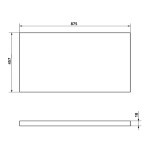 AQUALINE - ALTAIR deska pod umyvadlo 87,5x45,7 cm, dub emporio AI890