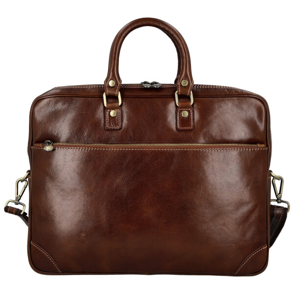 Luxusní kožená business taška Benedikt, hnědá