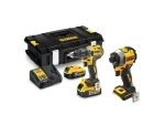 DeWalt DCD791P2 + DCF850N / Aku sada vrtačky a rázového utahováku / 18V XR / 2x 5,0 Ah / nabíječka / kufr TSTAK (DCD791P2A)