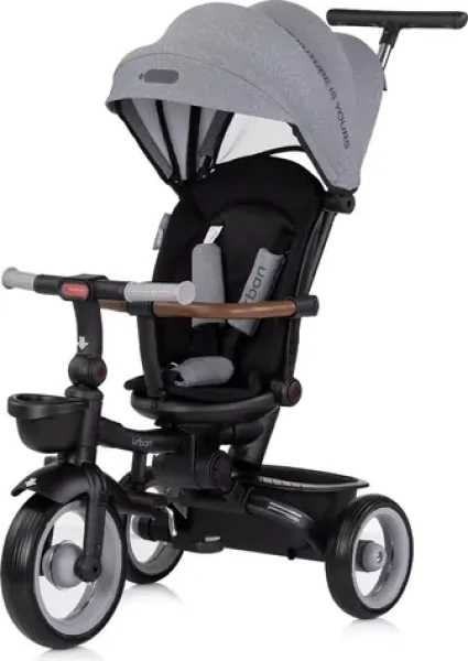 CHIPOLINO Tříkolka se stříškou Urban 2v1 Anthracite