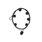 House Doctor Magnetický držák na fotky Cable Black 150 cm, černá barva, dřevo, kov