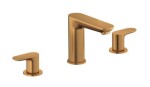 DURAVIT - Wave Umyvadlová baterie s výpustí Push-Open, 3-otvorová instalace, kartáčovaný bronz WA1060005004