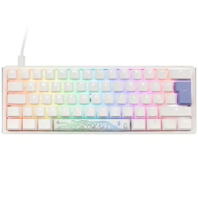Ducky One 3 Classic Mini Cherry MX-Silent-Red bílá / herní klávesnice / podsvícená / mechanická / drátová USB-C / DE (DKON2161ST-SDEPDPWWWSC1)