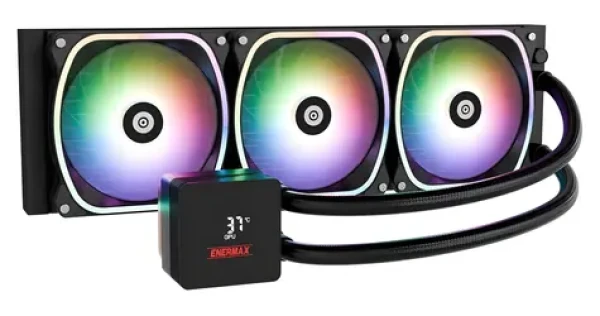 Enermax Aquafusion II ARGB 360mm / Komplet vodního chlazení / 3x 120mm / ARGB / 27,4 dB / AM4+AM5+Intel (ELC-AQFS360-SQA)