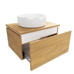 Koupelnová skříňka s krycí deskou SAT Feel 60x30x46 cm medový dub mat SATFEEL60DMD SATFEEL60DMD