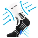 VOXX Ponožky kompresní sportovní RONIN s ionty stříbra BÍLÉ 43-46 111141