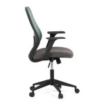 Židle kancelářská, látka zelená, houpací mechanismus, kolečka pro tvrdé povrchy