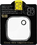 OEM ochranné sklo fotoaparátu pro Apple iPhone 16 transparentní / Ochranné sklo fotoaparátu / 5D Full Glue