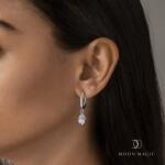 Emporial stříbrné visací náušnice GU-DR16430E-SILVER