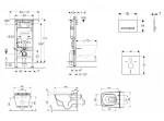GEBERIT - Duofix Set předstěnové instalace, klozetu a sedátka Tece One, tlačítka Sigma50, Rimless, SoftClose, alpská bílá SANI11CT3106