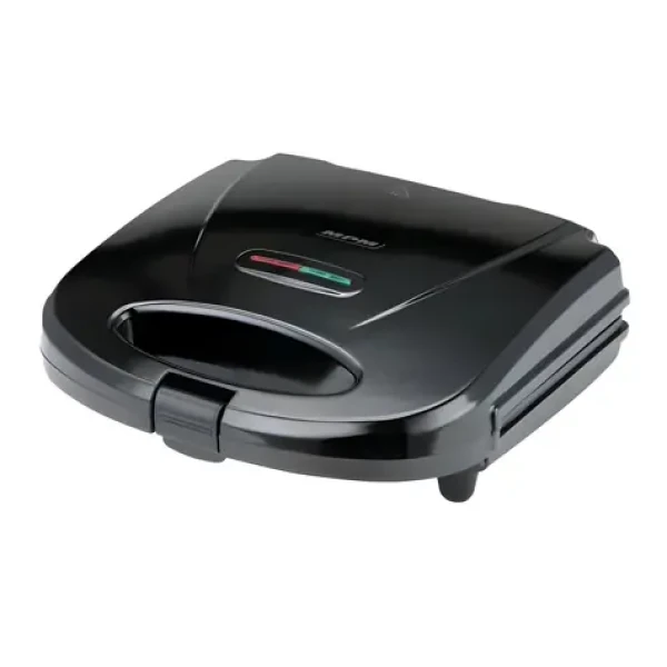 MPM MOP-47 černá / Sendvičovač / 900 W / 2 sendviče / 4 trojúhelníky / nepřilnavý povrch (5903151034243)