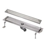 SANELA - Nerezové žlaby Sprchový žlab do prostoru, délka 115 cm, lesklá nerez SLKN 05D