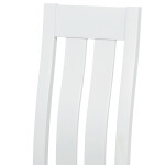 Jídelní židle, masiv buk, barva bílá, látkový hnědý potah