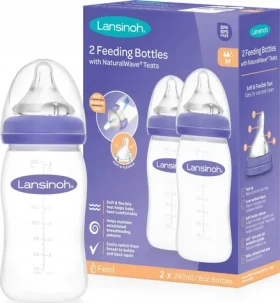 Lansinoh Kojenecká láhev NaturalWave 240 ml / Kojenecká láhev / 2 ks (KOS-7611)