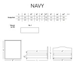 Materasso Jednolůžková postel čalouněná NAVY - bočnice ROZMĚR: 200 x 200 cm - ATYP