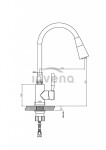 INVENA - Dřezová baterie HULA PLUS černá BZ-85-P04-L