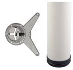 Incoll stolová noha bílá 710x60 (24_GP00_071_52)