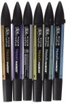 Winsor & Newton Winsor & Newton, 0290023, Promarker, umělecké popisovače z UK, Metallic, 6 ks