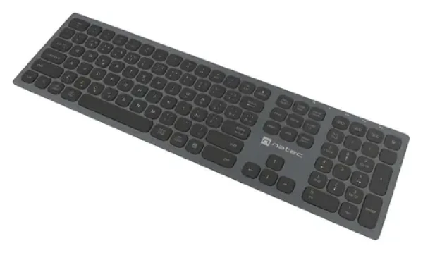 Natec Dolphin šedá / Klávesnice / Bezdrátová / Bluetooth + 2,4 GHz / CZ/SK layout / Nůžková (NKL-1977)