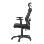 Židle kancelářská, nastavitelný podhlavník, potah černá síťovina mesh, mechanika permanent kontakt