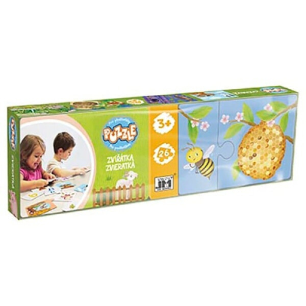 Puzzle pro předškoláky v krabičce Zvířátka