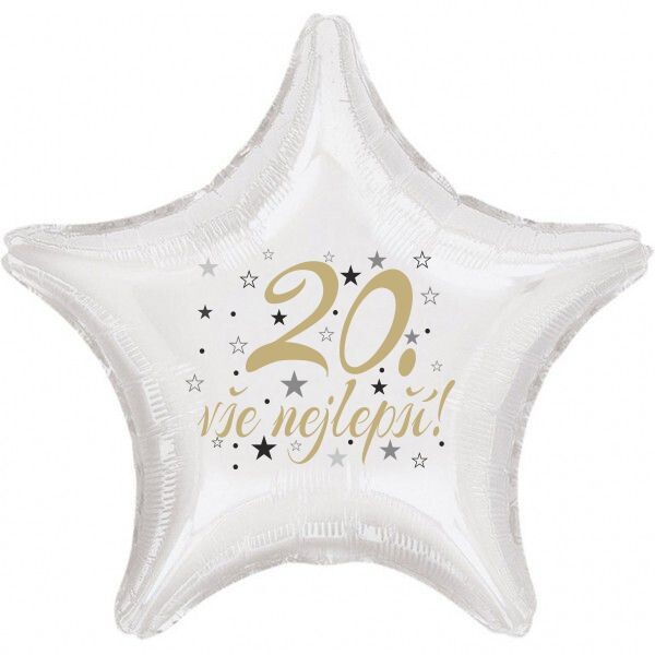 20. narozeniny balónek hvězda Balonky.cz 20. narozeniny balónek hvězda Balonky.cz