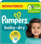 Pampers Baby Dry 14-19kg (144 ks) / plenkové kalhotky / velikost 6+ (14-19kg) (8700216291149)