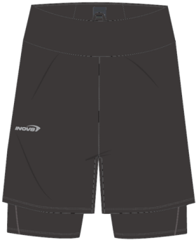 Inov-8 AIRLITE 2in1 kraťasy černá - Inov-8 Běžecké šortky INOV8 AIRLITE 2in1 SHORT M - černá Velikost textilu: L