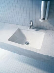 DURAVIT - Starck 3 Umyvadlo vestavné 430x430 mm, bez otvoru pro baterii, s WonderGliss, bílá 03054300001