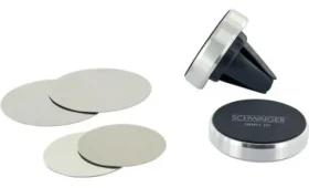 Schwaiger magnetický držák do auta 6 ks stříbrná / Magnetický držák do auta / hliník / mřížka i lepení (LHSET1511)
