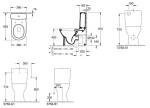 VILLEROY & BOCH - O.novo WC kombi mísa, Vario odpad, CeramicPlus, alpská bílá 565810R1