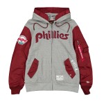 New Era Pánská bunda Philadelphia Phillies MLB Alpha Industries MA-1 Full-Zip Fleece Velikost: M