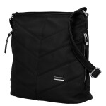 Zajímavá dámská koženková crossbody kabelka Denisa, černá