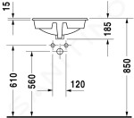 DURAVIT - Manua Umyvadlo s přepadem, průměr 480 mm, bílá 5220480000